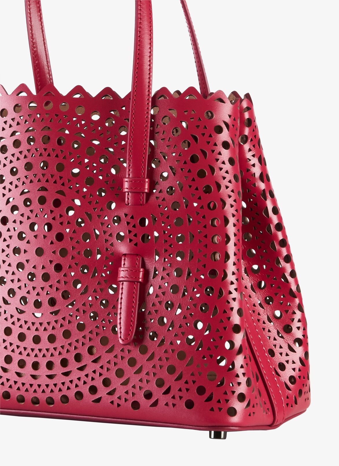 Mina 25 Tote Bag ALAÏA RASPBERRY PINK MINA 25 TOTE BAG
